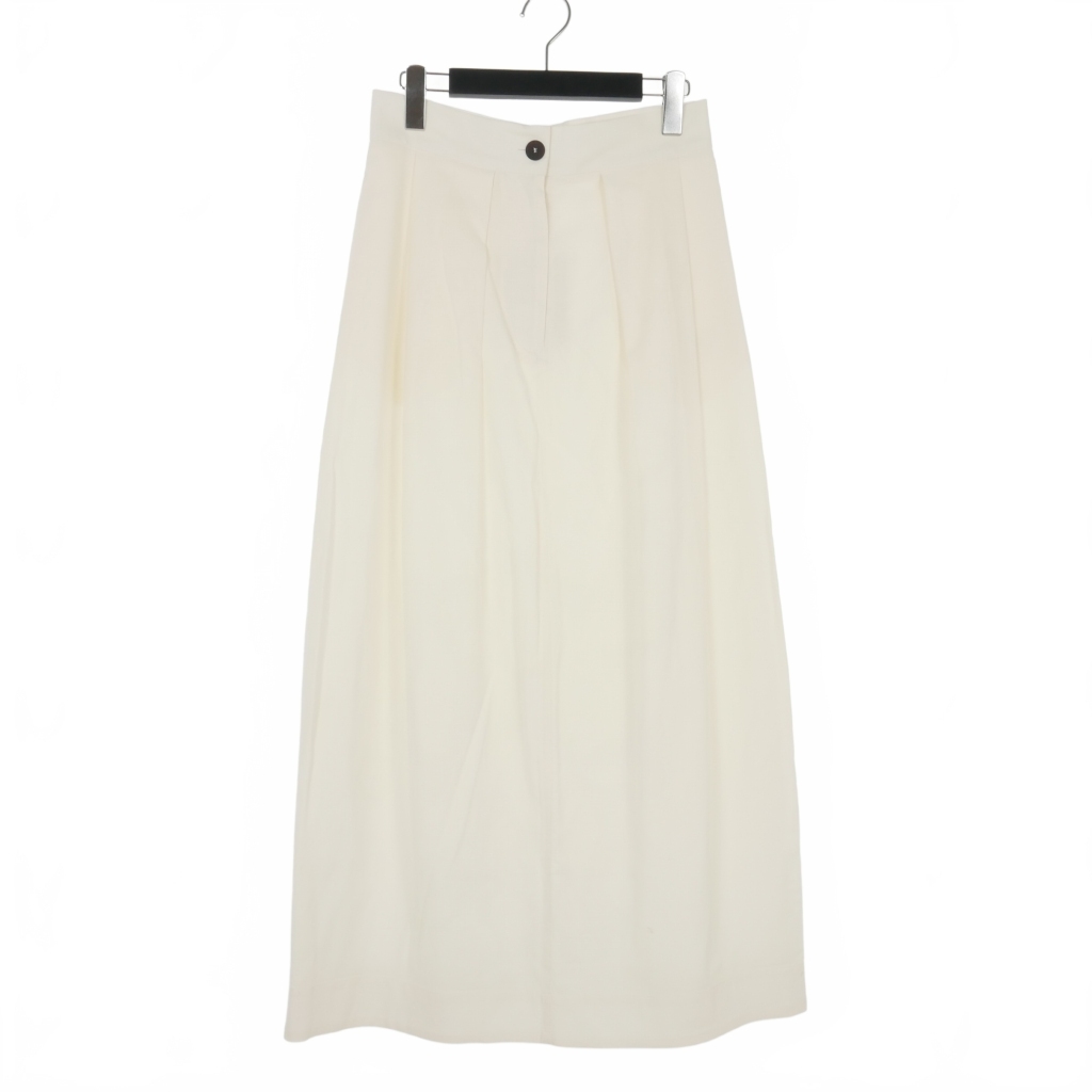 未使用品 スタジオニコルソン STUDIO NICHOLSON DOUBLE PLEAT SKIRT ダブル プリーツ スカート 1 オフ白 オフホワイト SNW-909_画像1