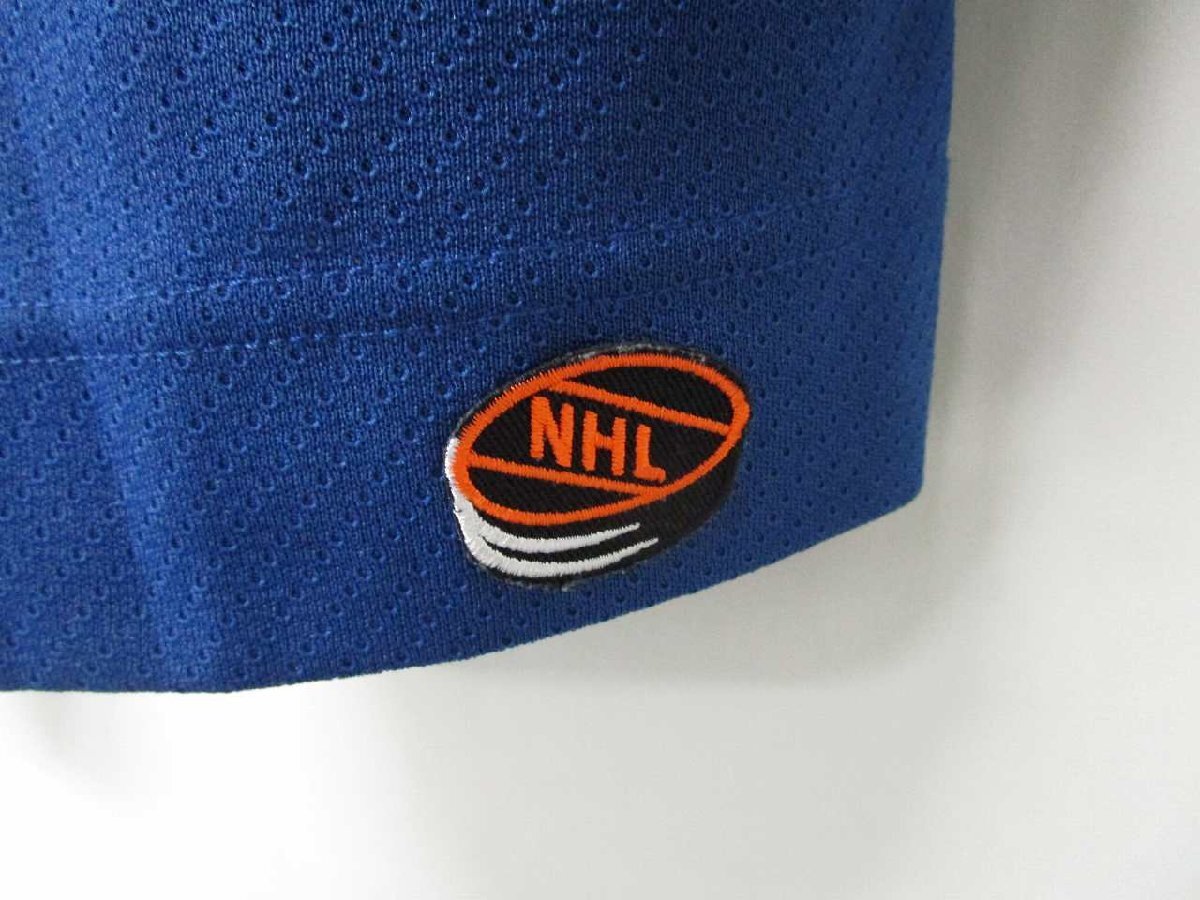 KOHO ヴィンテージ 90s NHL コロラドアバランチ ホッケーシャツ カナダ製 Vネック ジャージ ストリート 長袖 9分袖 えんじ色 青 白 XL_画像7