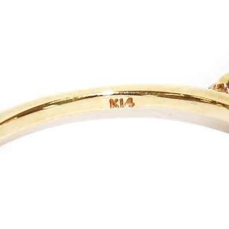  Nojess NOJESS ring ring K14 3P diamond 7 number yellow gold /YT lady's 