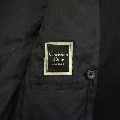 クリスチャンディオール Christian Dior ジャケット テーラード ダブル 紺 ネイビー メンズ_画像3