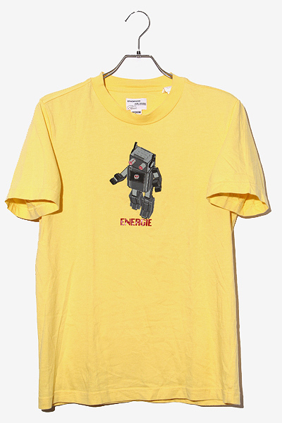 ENERGIE エナジー コットン ロボットプリント クルーネック 半袖Tシャツ M YELLOW イエロー /◆ メンズ_画像1