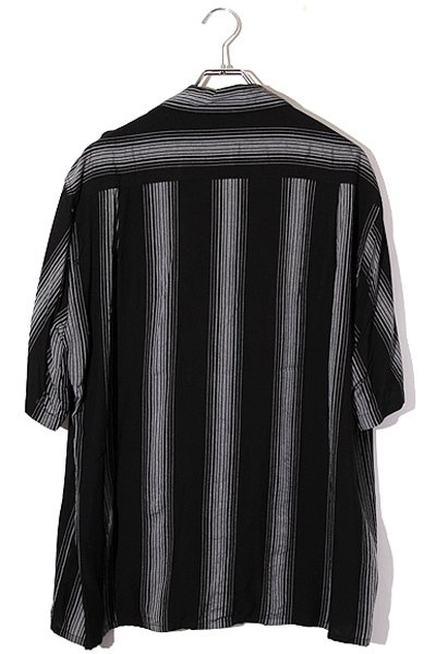 23SS WACKO MARIA ワコマリア L STRIPED OPEN COLLAR SHIRT ストライプオープンカラーシャツ BLACK ブラック 23SS-WMS-OC08 /● メンズ_画像2