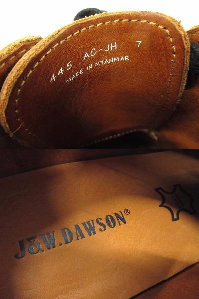 J&W.DAWSON キャップトゥ レザー シューズ 445 ストレートチップ 靴 7 メンズ_画像6