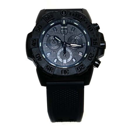 LUMINOX NAVY SEAL CHRONOGRAPH 3580 SERIES 時計 ウォッチ クオーツ アナログ 3針 ラバーバンド デイト 黒 3580-1GBq H-3 LX-200の画像1