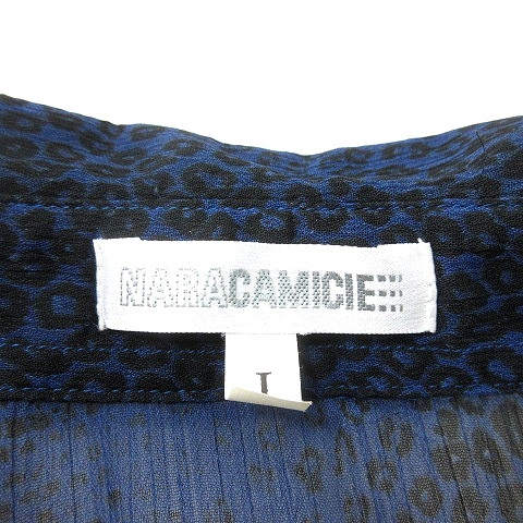  Nara Camicie NARA CAMICIE blouse total pattern no sleeve sia-1 navy blue navy /MN lady's 
