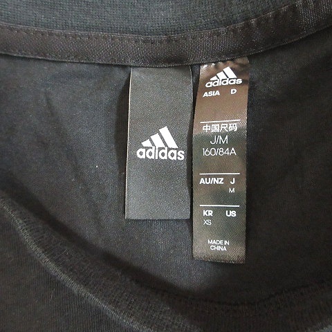 アディダス adidas Tシャツ カットソー 半袖 M 黒 ブラック /YI レディース_画像6
