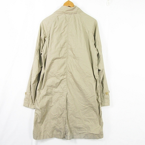 goagoa turn-down collar coat long height cotton M light beige kz3510 lady's 