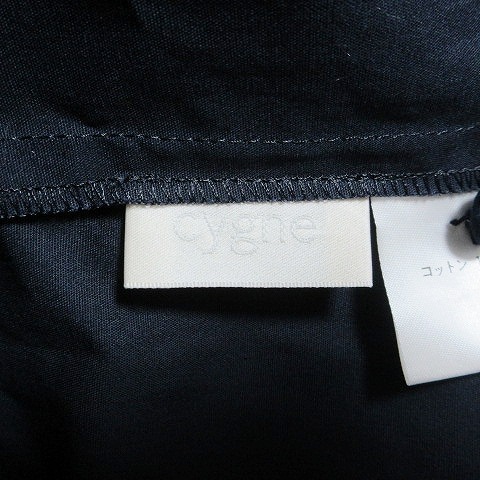 シーニュ cygne 美品 近年 ケープブラウス 半袖 シャツ 紺 ネイビー IBO53 X レディース_画像8