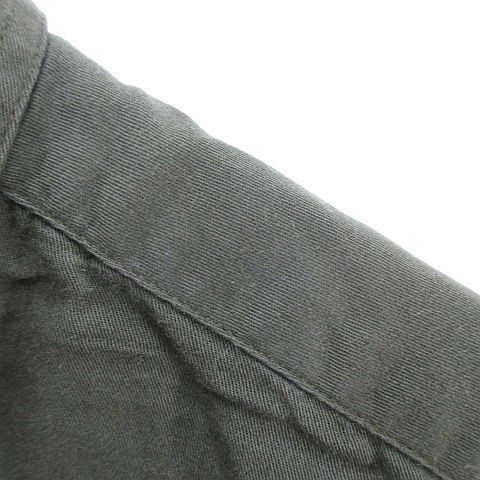 レコパン LES COPAINS 長袖 シャツ ボタンダウン 41 緑系 グリーン イタリア製 刺繍 胸ポケット 綿 コットン メンズ_画像5