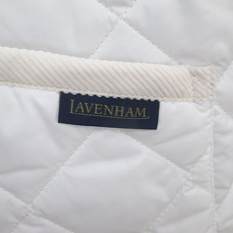 未使用品 ラベンハム LAVENHAM キルティングベスト 6/34 白系 ホワイト スナップボタン ポケット タグ付き レディース_画像6