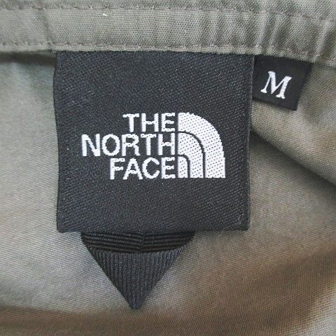 ザノースフェイス THE NORTH FACE NP16970 マウンテンパーカー ジャケット 薄手 M 緑系 グリーン バイカラー ジップアップ ロゴ 文字 刺繍_画像3