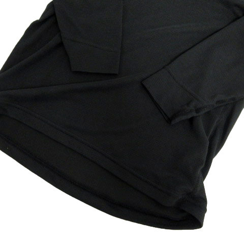 モンベル Montbell ジオラインL.W.Uネックシャツ 1107570 七分袖 ロゴプリント ブラック 黒 S レディース_画像5