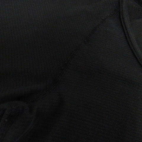 モンベル Montbell ジオラインL.W.Uネックシャツ 1107570 七分袖 ロゴプリント ブラック 黒 S レディース_画像4