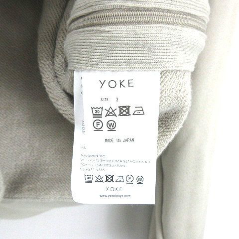 ヨーク YOKE 20AW ARK別注 HALF ZIP PARKA ハーフジップ スウェット パーカー ベージュ系 3 メンズ_画像4