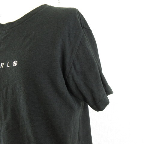 エックスガール x-girl Tシャツ カットソー 半袖 刺繍 黒 1 *A122 レディース_画像4