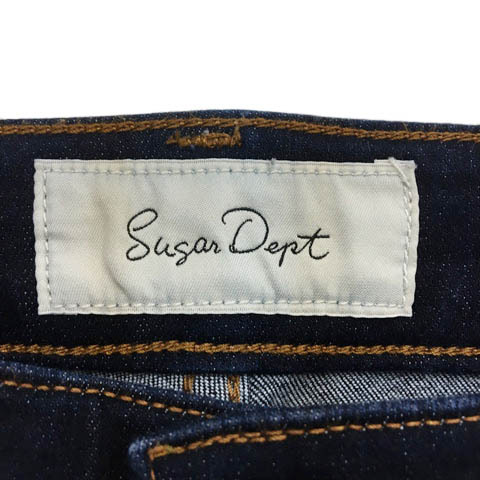 シュガーデプト Sugar Dept パンツ デニム ジーンズ ストレート クロップド ジップフライ 26 紺 ネイビー レディース_画像5