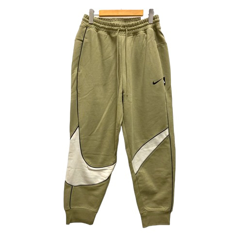 未使用品 ナイキ NIKE DX0565-276 SWOOSH FLEECE PANTS スウェットパンツ スウッシュ フリース ロゴ M 緑 カーキ オリーブ メンズ_画像1