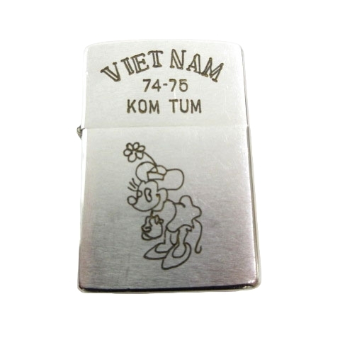ジッポー ZIPPO 動作未確認 KOM TUM ベトナム ヴィンテージ 喫煙グッズ オイルライター 銀_画像1