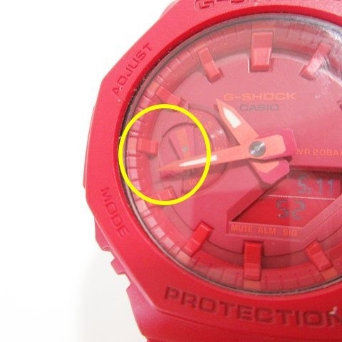 カシオジーショック CASIO G-SHOCK GA-2100-4AJF 腕時計 ウォッチ アナログ デジタル アナデジ 樹脂バンド 赤 レッド メンズ_画像7