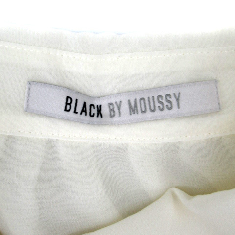 ブラック バイ マウジー BLACK by moussy シャツ ブラウス ノースリーブ シースルー 1 アイボリー /SM6 レディース_画像6