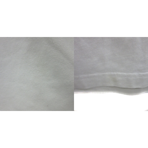バンズ VANS Tシャツ カットソー 長袖 ラウンドネック ロゴプリント ブロックチェック柄 M 白 ホワイト 黒 ブラック /YS15 メンズ_画像7