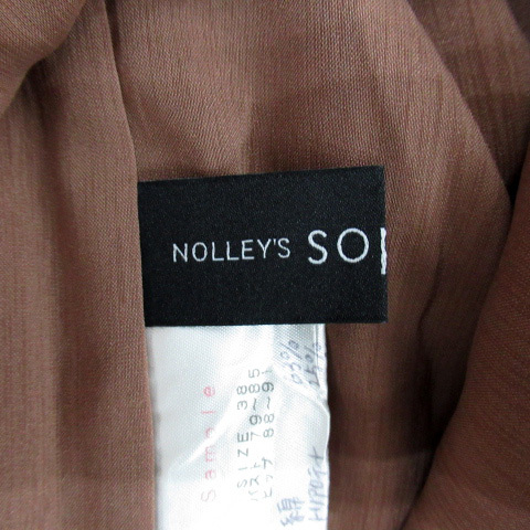 ノーリーズ Nolley's ワンピース ミモレ丈 ノースリーブ オフネック 38 M ベージュ サンプル品 /SM22 レディース_画像5