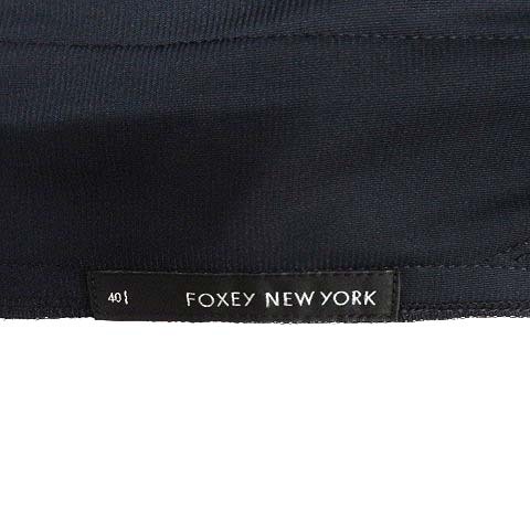 フォクシーニューヨーク FOXEY NEW YORK サンジェルマン ワンピース 膝丈 ノースリーブ ネイビー 紺 40 31657 レディース_画像5