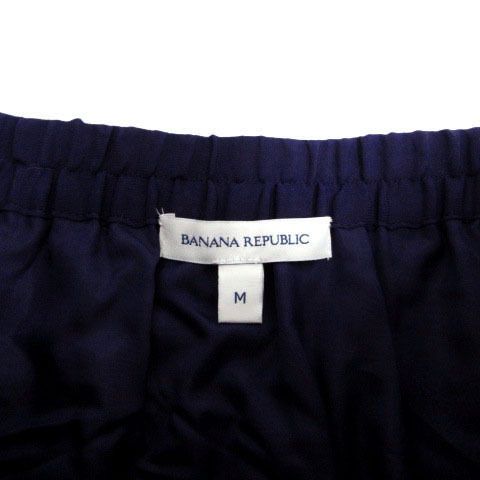 バナナリパブリック BANANA REPUBLIC スカート プリーツ フレア シフォン ミディ丈 ウエストゴム パープル系 ブルーパープル M_画像8