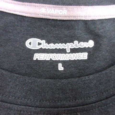 チャンピオン CHAMPION Tシャツ カットソー ロゴプリント 半袖 L チャコールグレー /YK_画像5