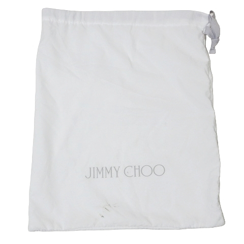 ジミーチュウ JIMMY CHOO パンプス フラット シューズ ビジュー ポインテッドトゥ 37 約24cm 白 ホワイト IBO53 X レディース_画像9