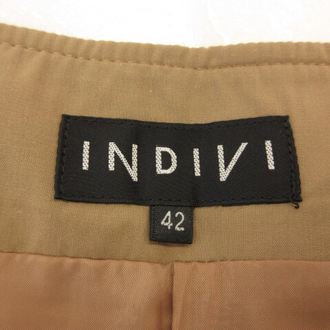  Indivi INDIVI short pants culotte tea 42 *T347 lady's 