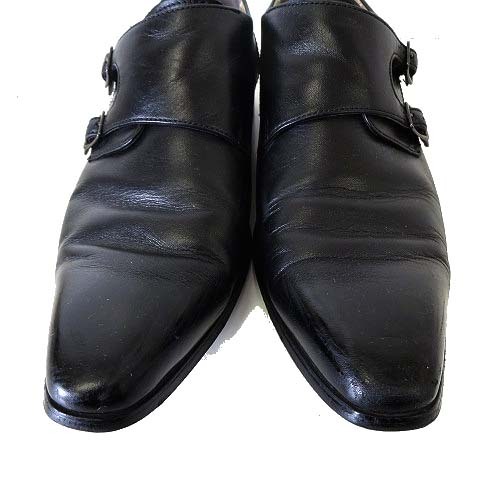 PABEL MALDINI シューズ ビジネスシューズ 革靴 ダブルモンクストラップ 本革 レザー 26.0cm 黒 ブラック 紳士 くつ 靴 メンズ_画像4
