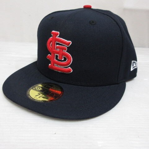 未使用品 ニューエラ NEW ERA 59FIFTY 5950 MLB セントルイス カージナルス ベースボール キャップ 帽子 7 3/8 58.7cm ネイビー 正規品_画像1