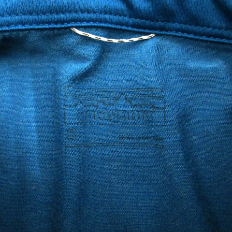パタゴニア Patagonia ポロシャツ ロゴ刺繍 半袖 ストレッチ ブルー系 青系 S メンズ_画像8