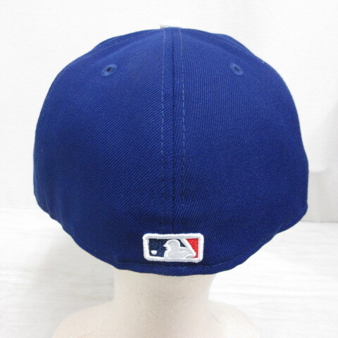 未使用品 ニューエラ NEW ERA 59FIFTY 5950 MLB ロサンゼルス ドジャース ベースボール キャップ 帽子 7 3/8 58.7cm ブルー 正規品 メンズ_画像4