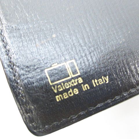 ヴァレクストラ Valextra 2つ折り財布 グレー レザー イタリア製 札入れ メンズ レディース_画像3