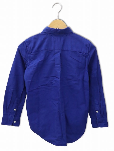 ラルフローレン RALPH LAUREN ビッグポニー刺繍 長袖 コットン ボタンダウンシャツ 7 BLUE ブルー キッズ_画像2