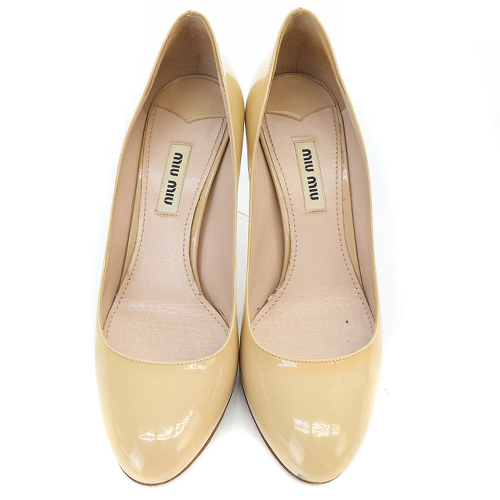  MiuMiu miumiu enamel pumps pin heel 36.5 23.5cm.-ju/SR26 lady's 