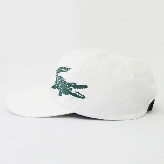ラコステ LACOSTE キャップ ロゴ刺繍 プリント ワニ ビックロゴ メッシュ 白 ホワイト 58cm 帽子 メンズの画像3