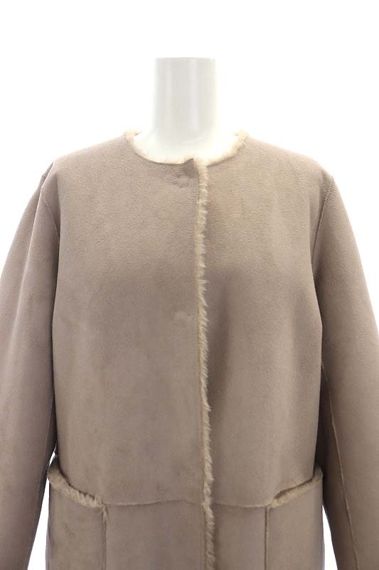  Anayi ANAYI двусторонний eko меховое пальто no color длинный внешний 36 затонированный розовый /MI #OS женский 