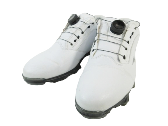 ミズノ MIZUNO シューズ ゴルフシューズ ロゴ 無地 ジェネム ボア 51GQ220503 ホワイト size24.5cm QQQ レディース
