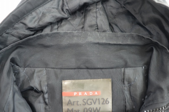 プラダ PRADA SPORTS 90s アーカイブ スポーツ ダブルジップ パーカー ジャケット XL 黒 ブラック ブランド古着ベクトル 中古240517 メンズ_画像7