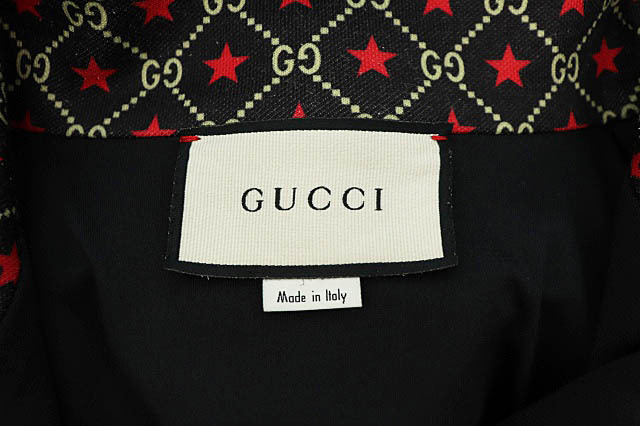 グッチ GUCCI 19AW GG Star Oversize Jersey Jacket Black ロゴ スター オーバーサイズ ジャージ トラック ジャケット 575734 XJBA5 S 黒ブ_画像7