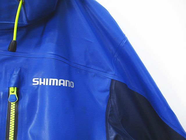 シマノ SHIMANO 釣り フィッシング RA-034N/RA-03PN マリンライトスーツ 上下 L 青系 ブルー プリント メンズ_画像7