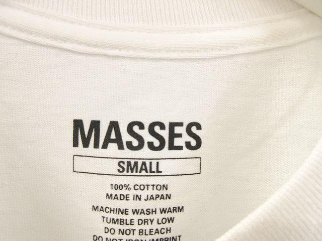 MASSES マシス プリント Tシャツ S ホワイト 半袖 カットソー トップス メンズ_画像3