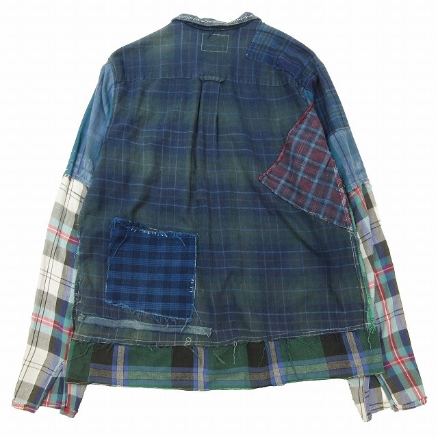 ポータークラシック Porter Classic H/W CUSTOM FLANNEL SHIRTS ハンドワーク カスタム フランネル シャツ 長袖 パッチワーク 再構築の画像2