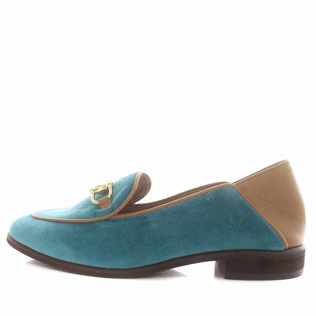 ruta long Le Talon 21AW GRISE high color bit Bab -shu velour bit Loafer 21cm blue blue 