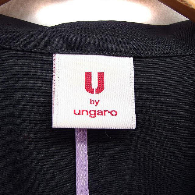  You bai Ungaro U by ungaro jacket outer tailored lining none cropped pants linen. cotton .40 black black /NT19