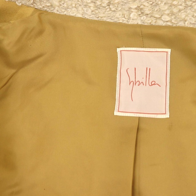  Sybilla SYBILLAmoheya wool b-kre jacket snap-button L beige /ES #OS lady's 