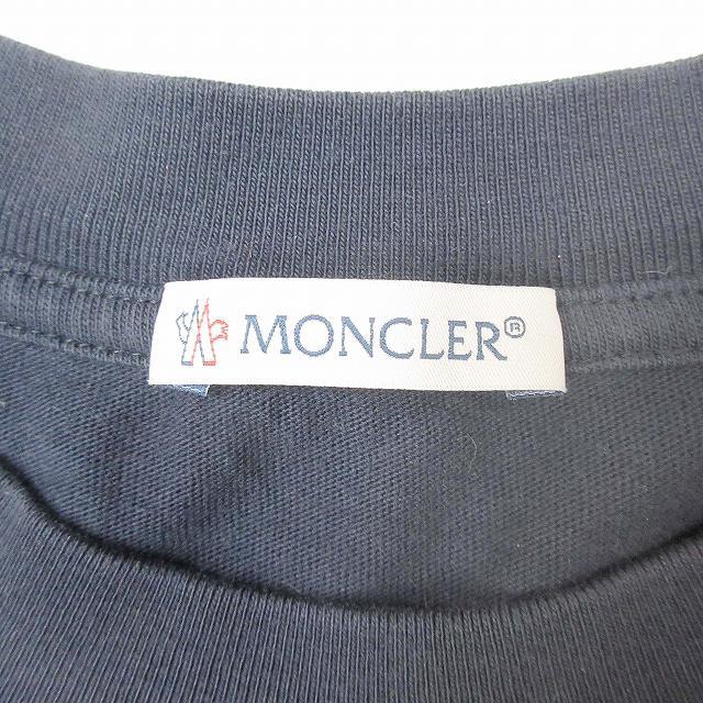 美品 23SS モンクレール MONCLER SCRIPT LOGO L/S TEE レタリング ロゴ刺繍 Tシャツ ロンT カットソー トップス エンブロイダリー 長袖 S_画像8